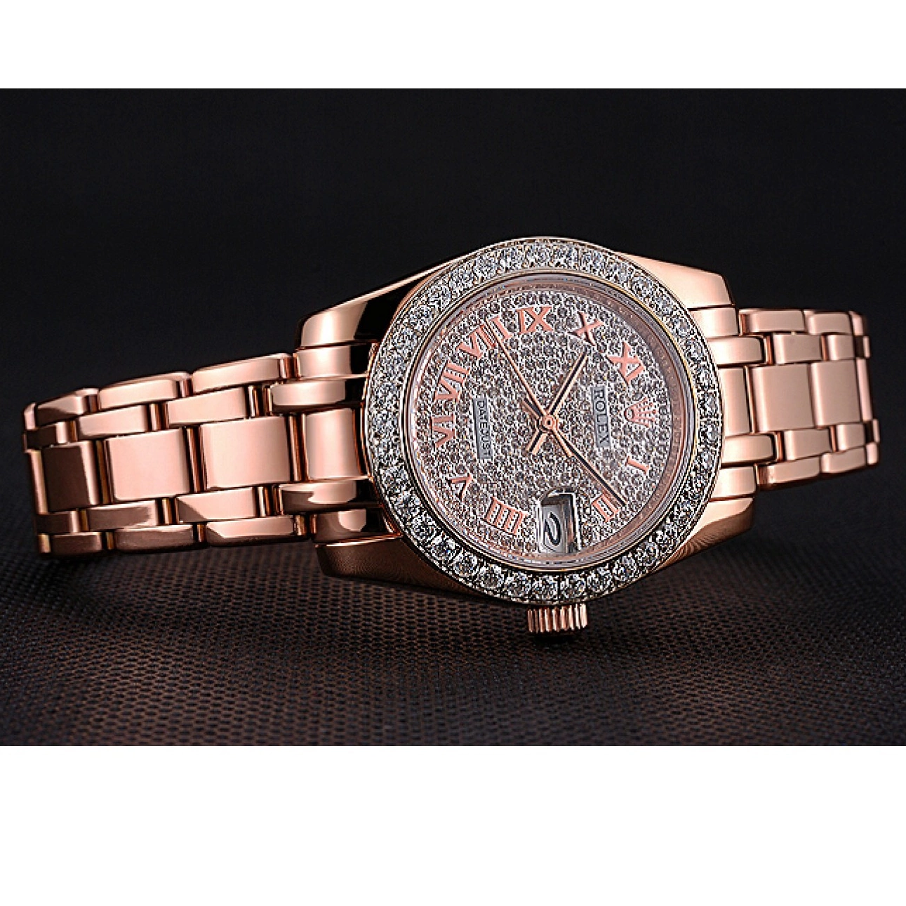 Rolex copies cheap Datejust Bracelet Rolex Case 622836 Pink And Bezel Dial And Gold Diamond 0601
